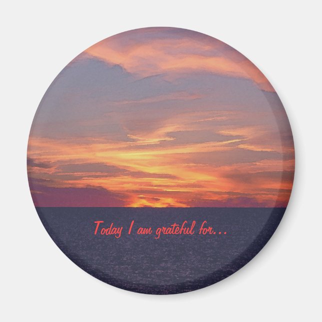 Aimant Aujourd'hui, je suis reconnaissant pour... (Devant)