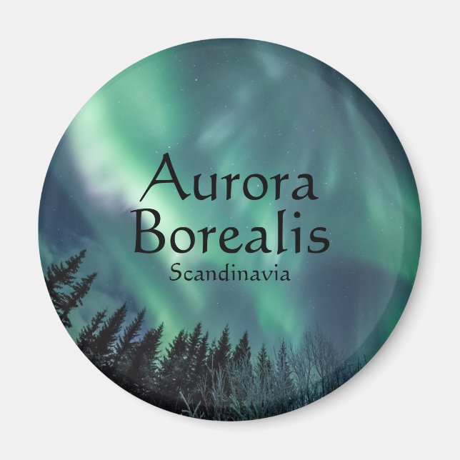 Aimant Aurora Borealis Scandinavie (Devant)