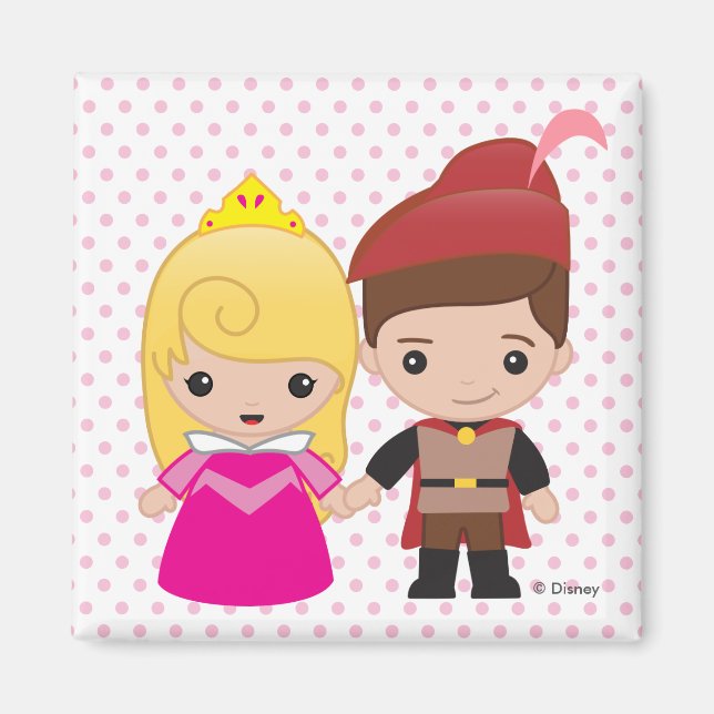Aimant Aurora et le prince Philip Emoji (Devant)