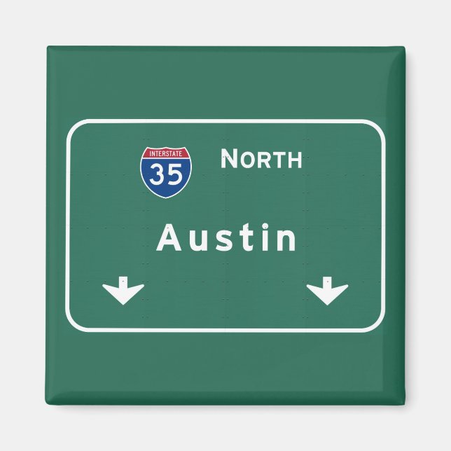 Aimant Austin Texas tx Interstate Highway Freeway Road : (Devant)