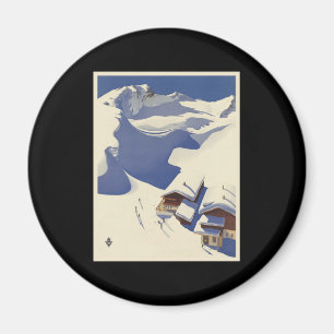 Aimant Austria Ski lodge dans les Alpes