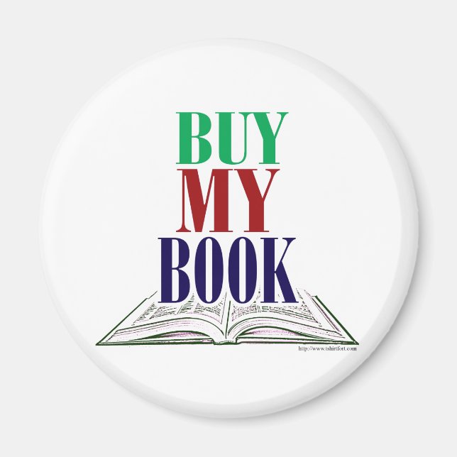 Aimant Auteur Promotionnel Acheter Mon Livre Slogan (Devant)