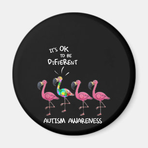 Aimant Autiste  Ça va être un casse-tête de Flamant rose 
