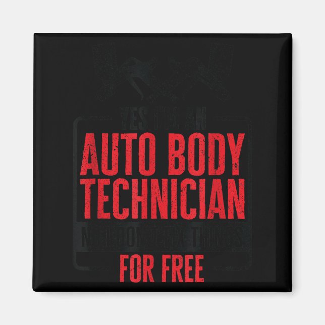 Aimant Auto Body Technician Vehicle Repair Car Maintenanc (Devant)