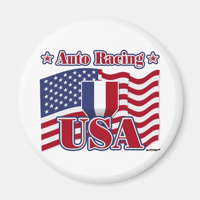 Aimant Auto Racing USA (Devant)