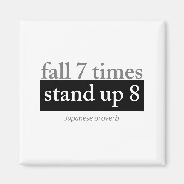 Aimant Automne 7 fois, debout 8 (Devant)