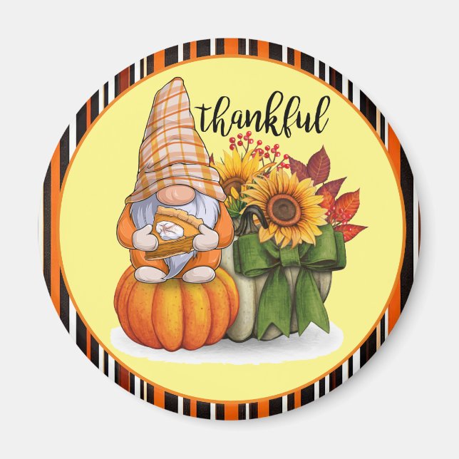 Aimant Automne belle collection populaire Thanksgiving (Devant)