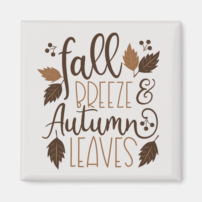 Aimant Automne Breeze Feuilles d'automne (Devant)