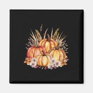 Aimant Automne Citrouilles D'Automne Et La Récolte De Blé