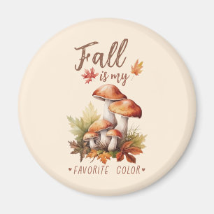Aimant Automne Est Ma Couleur Préférée - Champignons & Fe