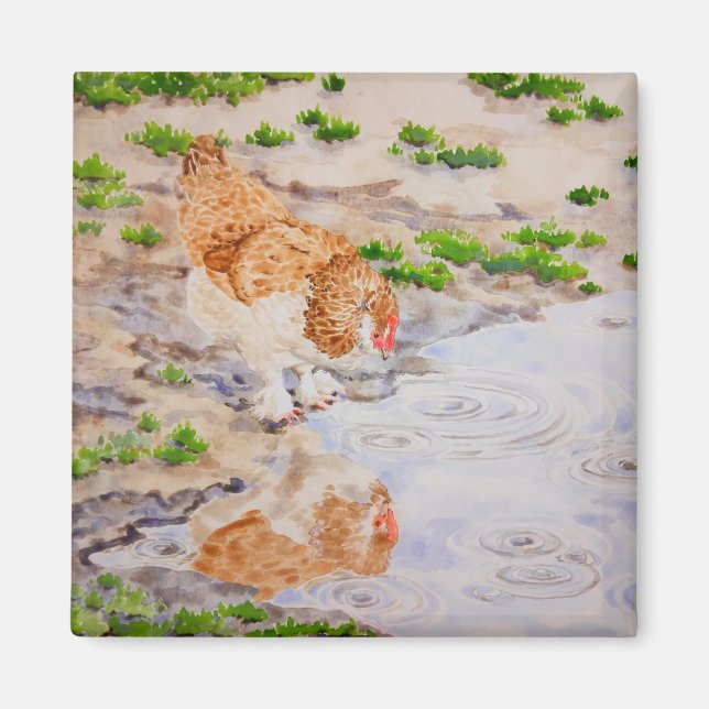 Aimant Automne l'aimant du poulet (Devant)