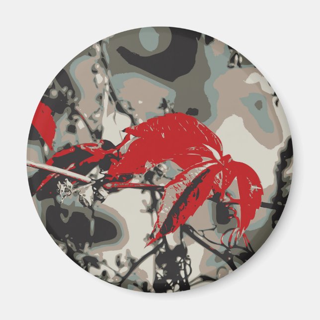 Aimant Automne rouge (Devant)