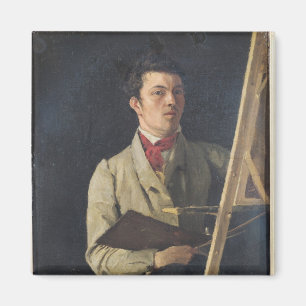 Aimant Autoportrait, assis à côté d'un Easel, 1825