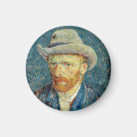 Autoportrait de Vincent Van Gogh avec chapeau de f