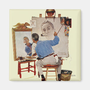 Aimant Autoportrait triple