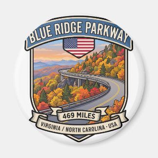 Aimant Autoroute panoramique des Appalaches Blue Ridge