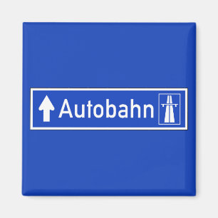 Aimant Autoroute, poteau de signalisation, Allemagne