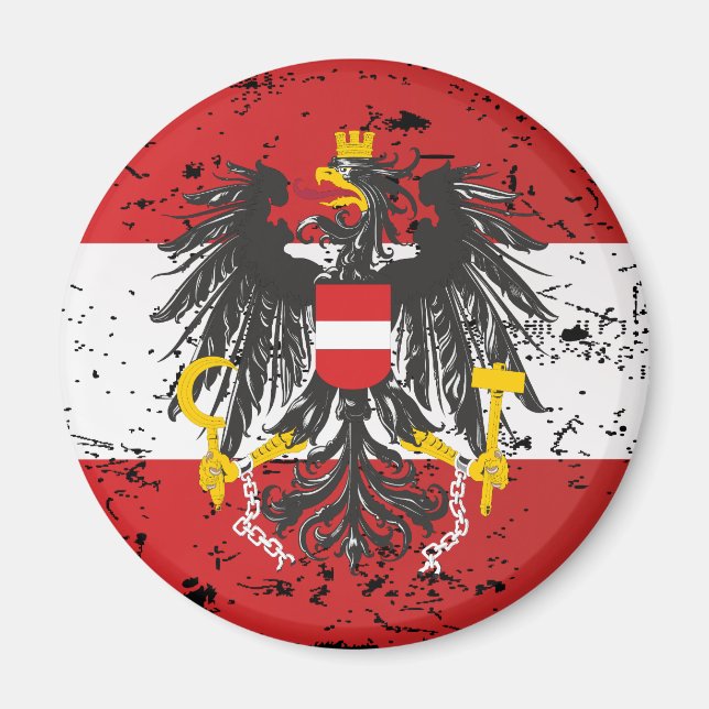 Aimant Autriche Drapeau de l'Austria (Devant)