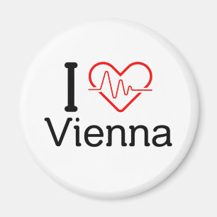 Aimant Autriche Heartbeat I love Vienna 