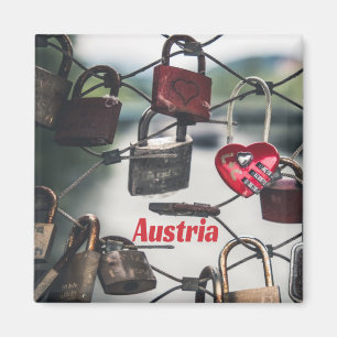 Aimant Autriche Love Locks Pont Salzbourg