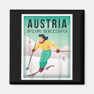 Aimant Autriche pour le ski Pistensau & Skihaserl Déc