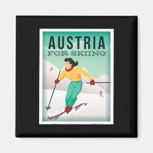 Aimant Autriche Pour Ski Pistensau Et Skihaserl Se Déroul