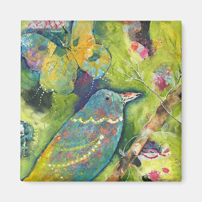 Aimant aux oiseaux et aux papillons (Devant)