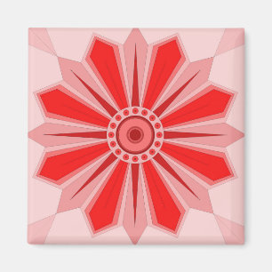Aimant avec art créatif de la fleur