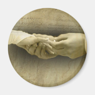Aimant Avec cet anneau, amour vintage romantique de