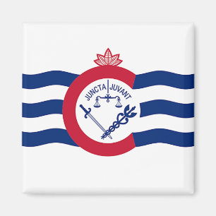 Aimant avec Drapeau de Cincinnati, Ohio, USA