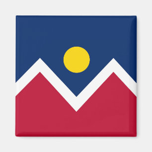 Aimant avec Drapeau de Denver, Colorado Etat - USA