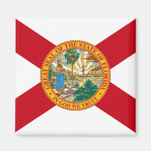 Aimant avec Drapeau de Floride - États-Unis