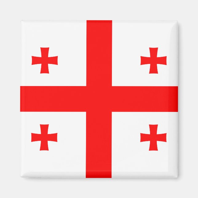 Aimant avec Drapeau de Géorgie (Devant)
