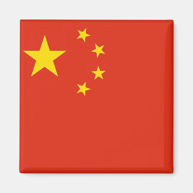 Aimant avec drapeau de la Chine (Devant)