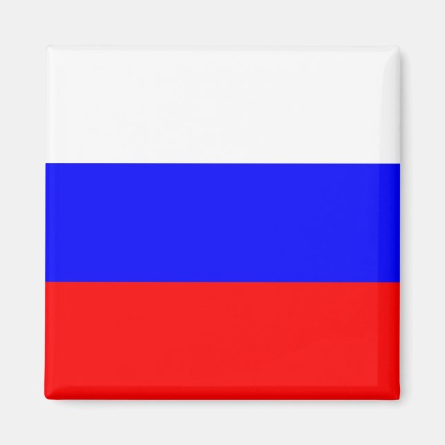 Aimant avec drapeau de la Russie (Devant)