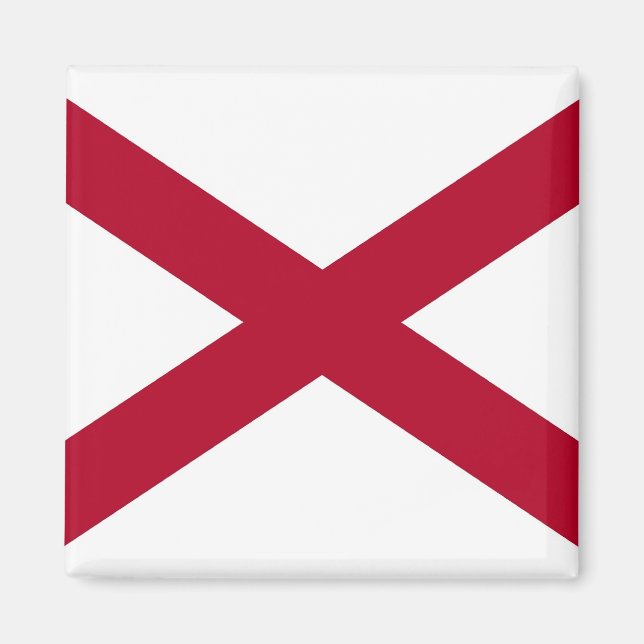 Aimant avec Drapeau de l'Etat de l'Alabama - USA (Devant)