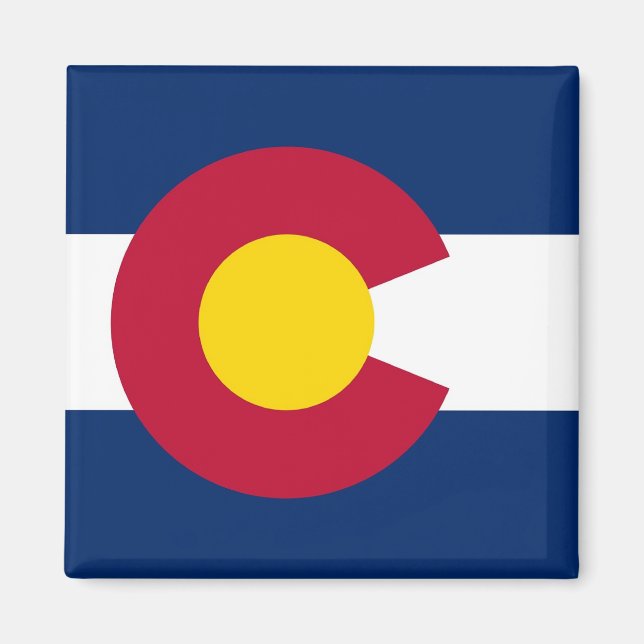 Aimant avec Drapeau de l'Etat du Colorado - USA (Devant)