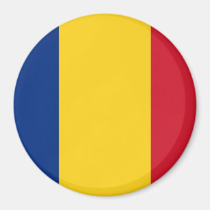 Aimant avec drapeau de Roumanie