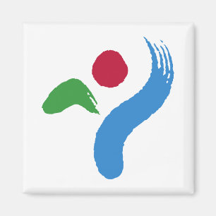 Aimant avec drapeau de Séoul, Corée du Sud