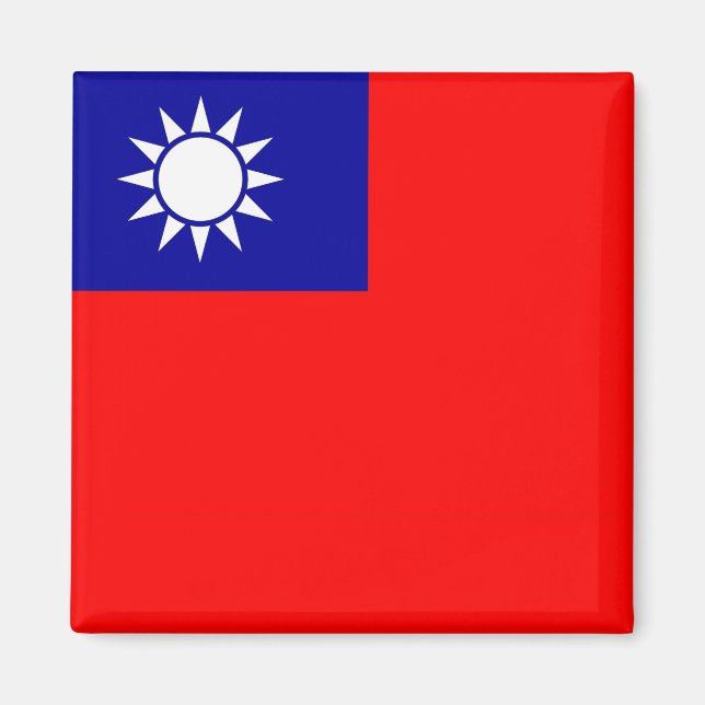 Aimant avec Drapeau de Taïwan (Devant)