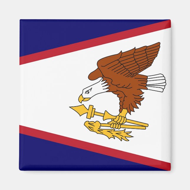 Aimant avec Drapeau des Samoa américaines - USA (Devant)