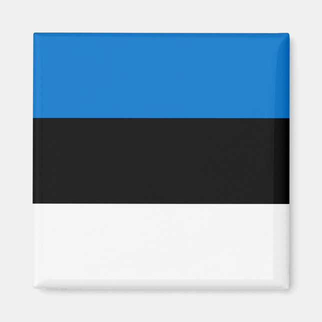 Aimant avec Drapeau d'Estonie (Devant)