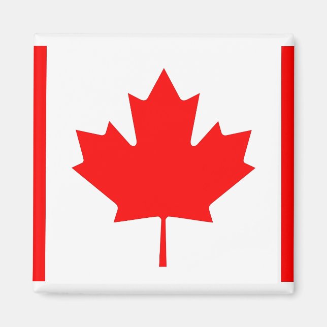 Aimant avec drapeau du Canada (Devant)