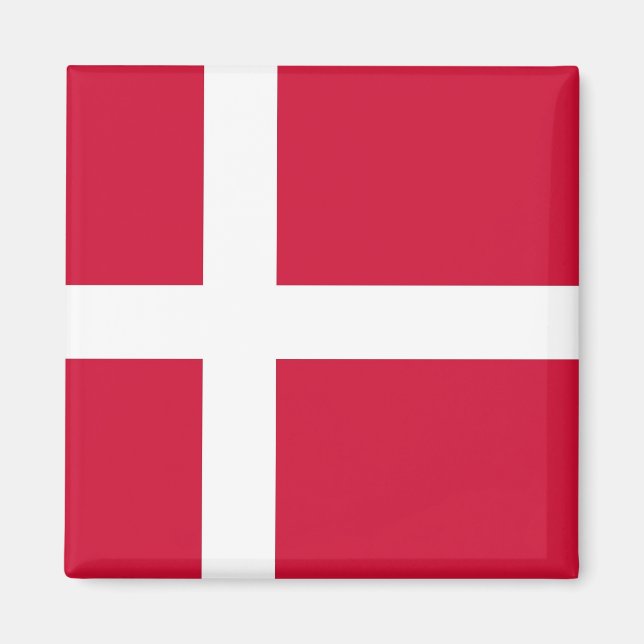 Aimant avec drapeau du Danemark (Devant)