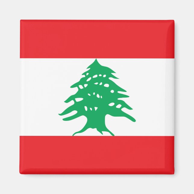 Aimant avec drapeau du Liban (Devant)