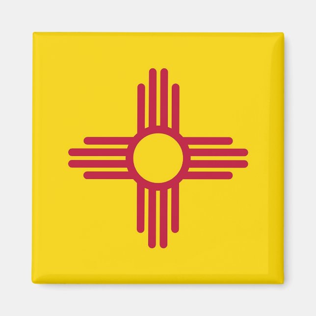 Aimant avec Drapeau du Nouveau-Mexique Etat - USA (Devant)