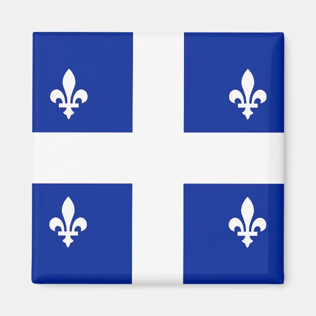 Aimant avec drapeau du Québec, Canada (Devant)