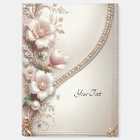 Aimant avec embellissements floraux et perles