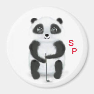aimant avec golf jouant panda