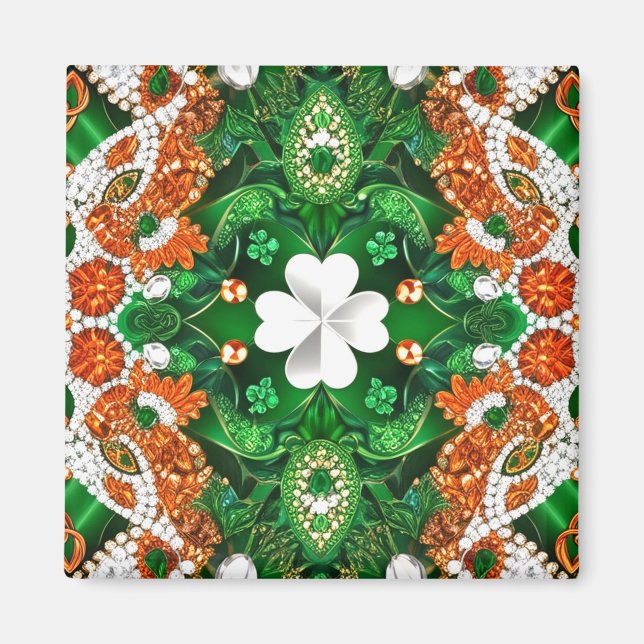 Aimant avec Irlande Couleurs Design (Devant)